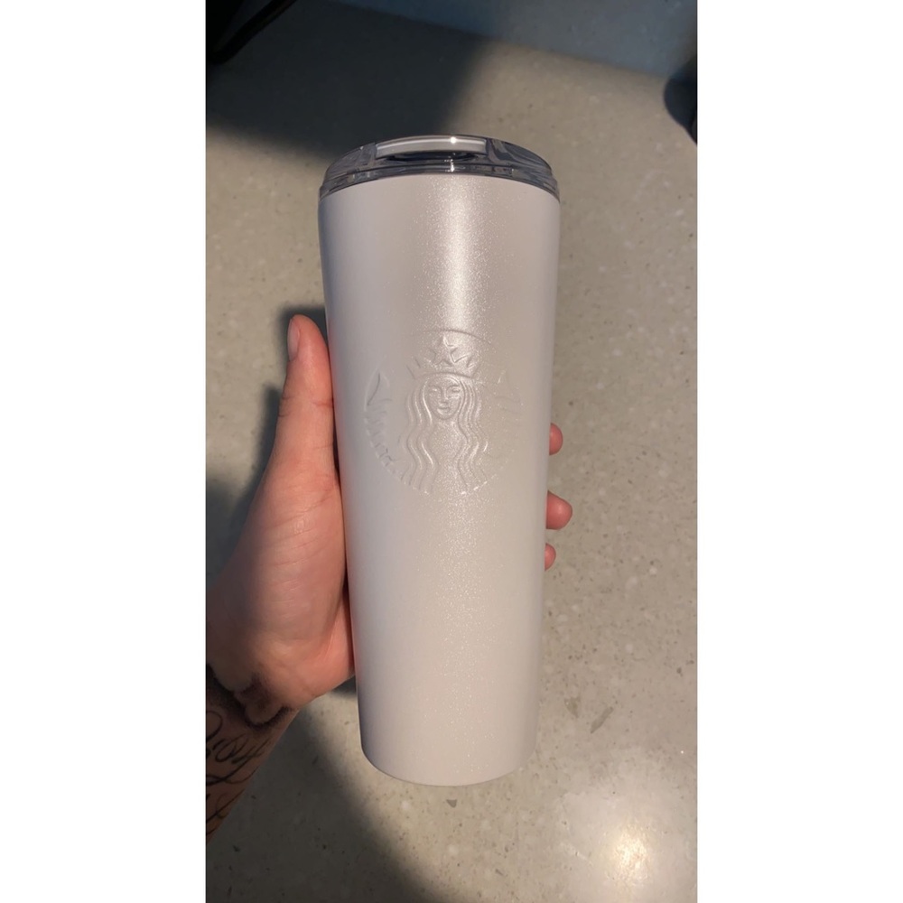 Starbucks White pearl tumbler